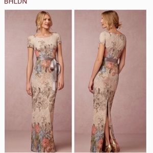 BHLDN Adrianna Papell Matelasse Column Gown